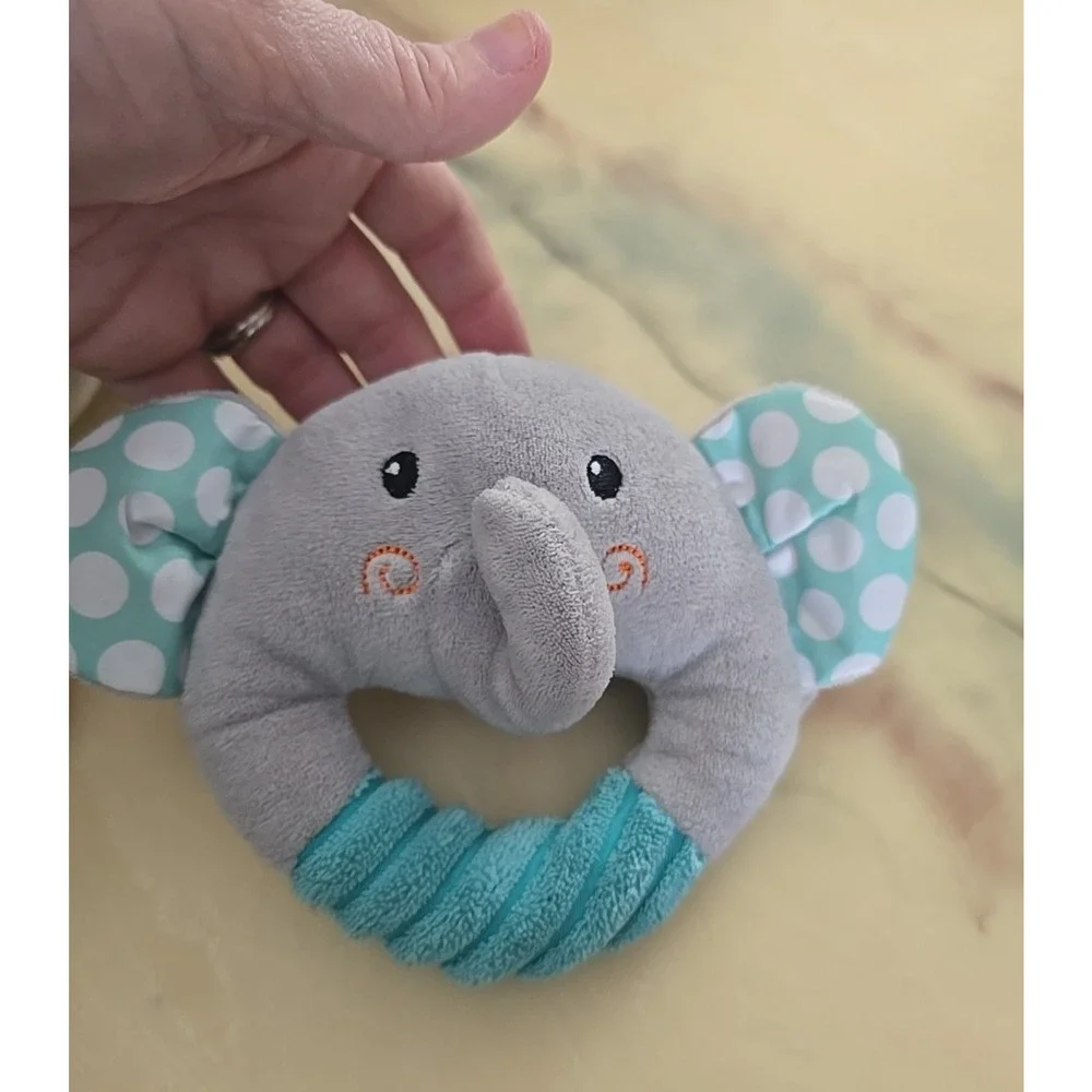 Lot of 2 Skip Hop Bandana Buddies Activity Puppy & Elephant‎ Rattle Baby Toys